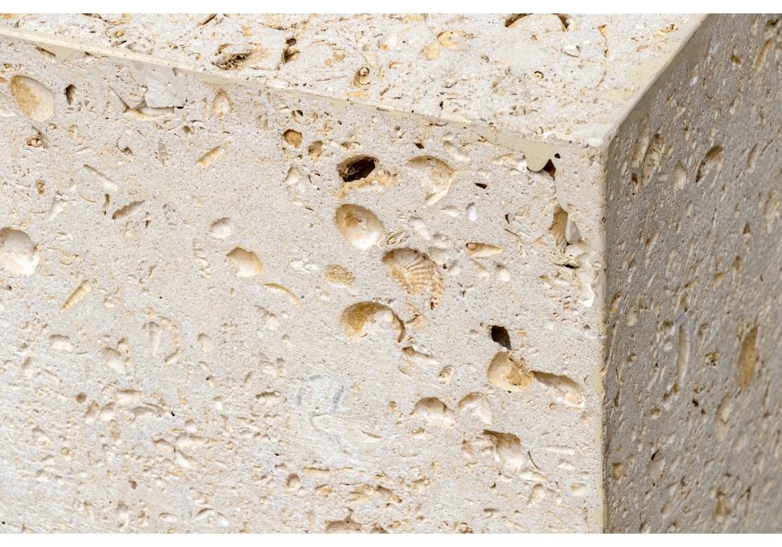 Travertine Cube Table For Sale 5