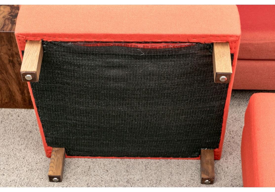 Contempo Concepts Modern Mid Century Three Piece Ottoman Set for Restoration For Sale 1