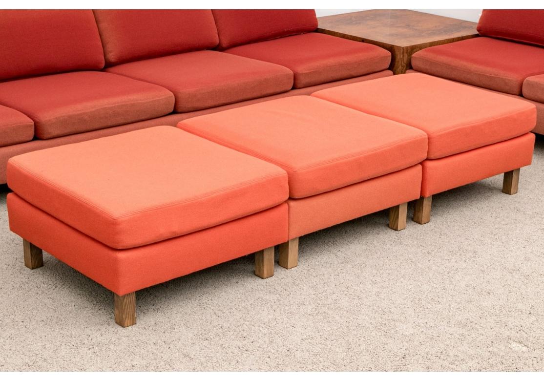 Contempo Concepts Modern Mid Century Three Piece Ottoman Set for Restoration For Sale 4
