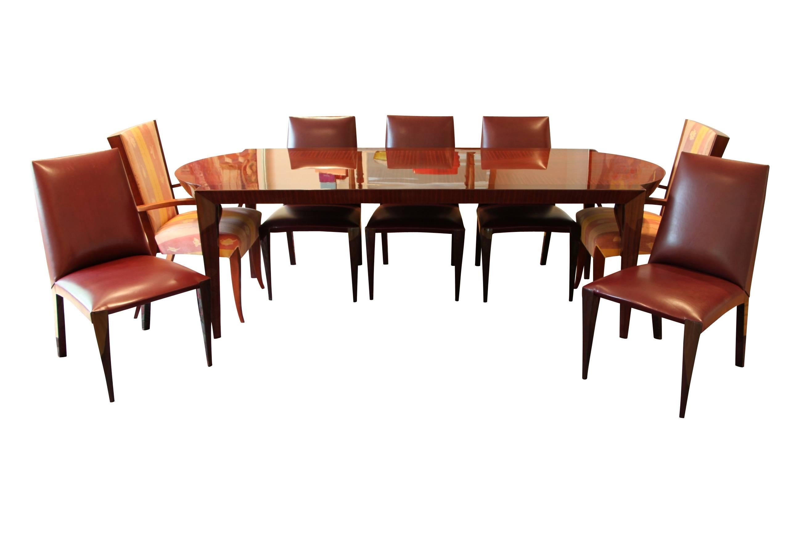 Dakota Jackson Dining Table and Chair Set In Excellent Condition In Bridgeport, CT