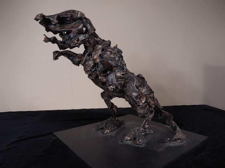 Steel Sculpture of a Dinosaur For Sale at 1stdibs