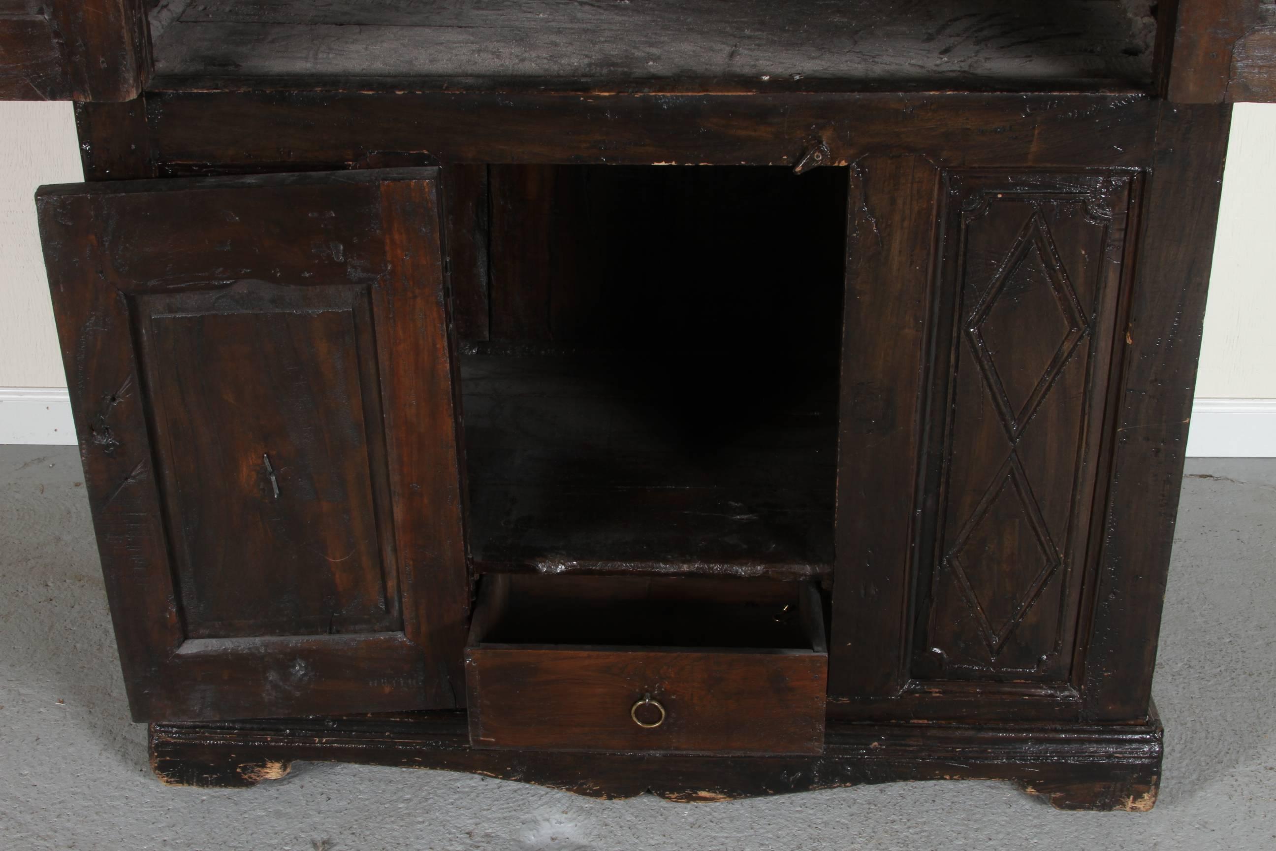 Antique Carved Wood Cabinet 4