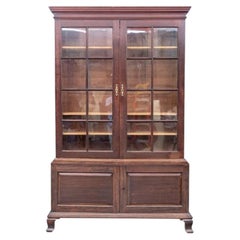 George III Mahogany Grand Book Case Cabinet Ca. 1770-90