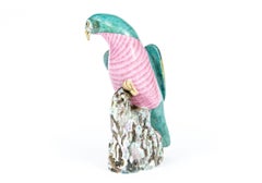 Vintage Raynaud Et Cie Limoges Large Porcelain Parrot