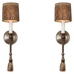 Pair Of Vintage Duchess Sconces In Hollywood Regency Style- #1
