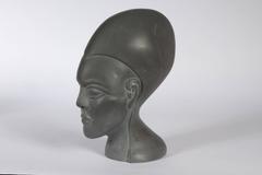 Carved Stone Head in Egyptian Style