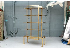 Vintage Gold Leafed Open Iron Etagere