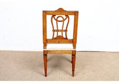 Exceptional Inlaid Set Of Six Antique Neoclassical Style Side Chairs