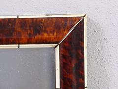 Antique Tortoise Mirror Having Bone Banding