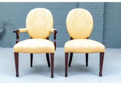 Set Of 8 Vintage Solid Mahogany Hickory Chair Boston Dining Chairs