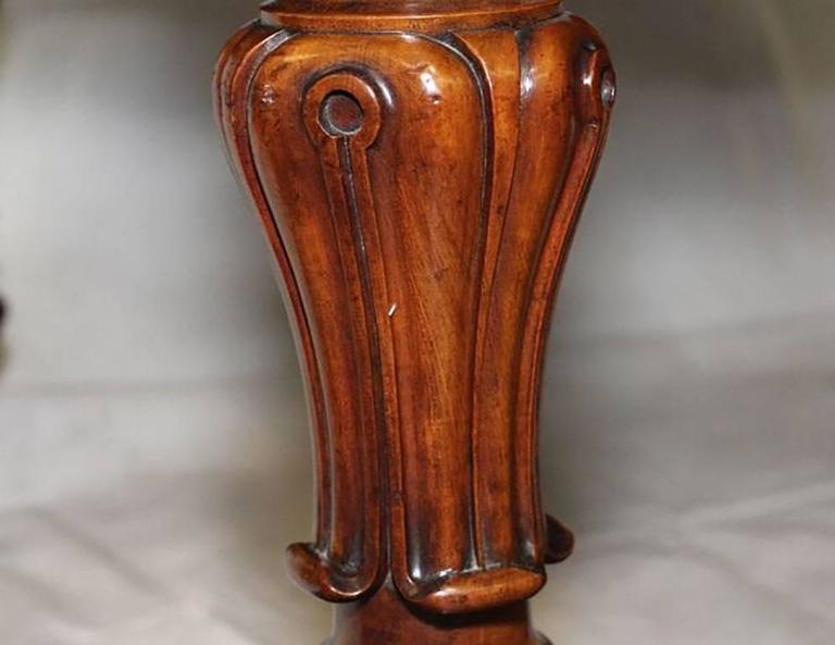 Expandable Antique Dining Table on Casters at 1stDibs