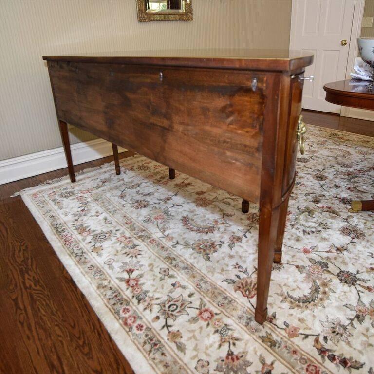 George III Style Antique Mahogany Bow Fronted Sideboard 2