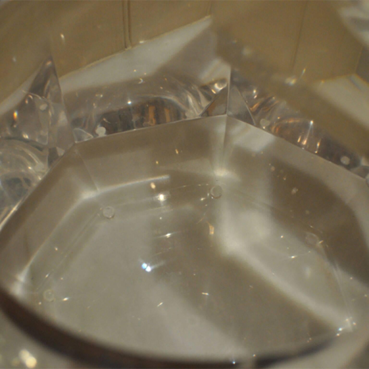 Mid-Century Modern Carole Stupell Style Faceted Lucite Ice Bucket