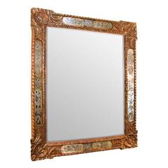 Julia Gray Mirror with 22-Karat Gold Detail