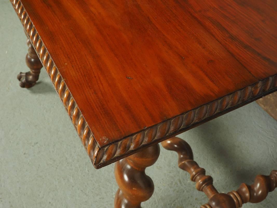 Arts and Crafts Antique Merklen Brothers Library Table, circa 1870-1880