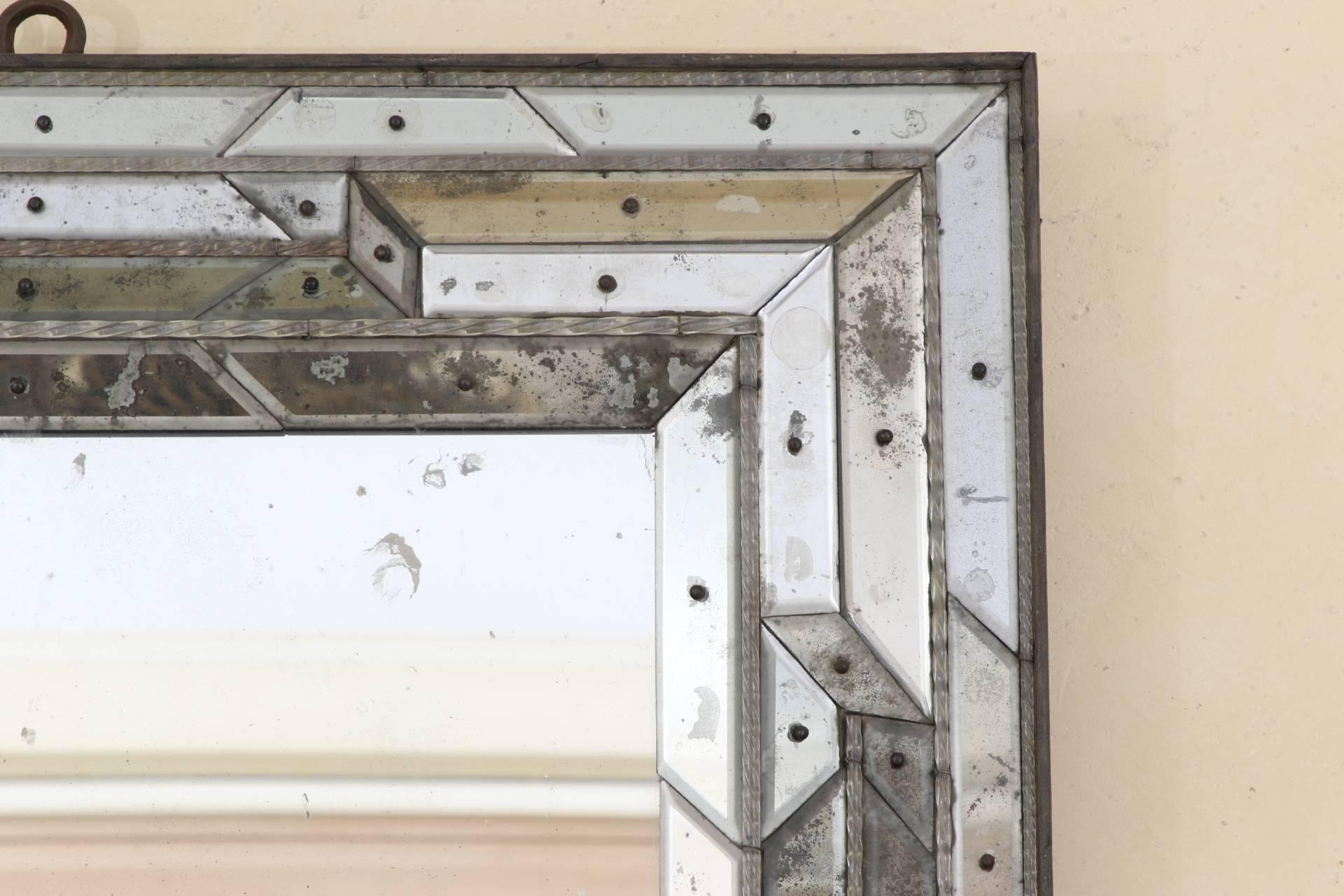 Regency Antique Segmented Venetian Mirror, 19th Century