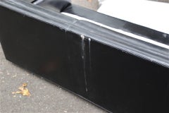 Dunbar Black Leather Sofa