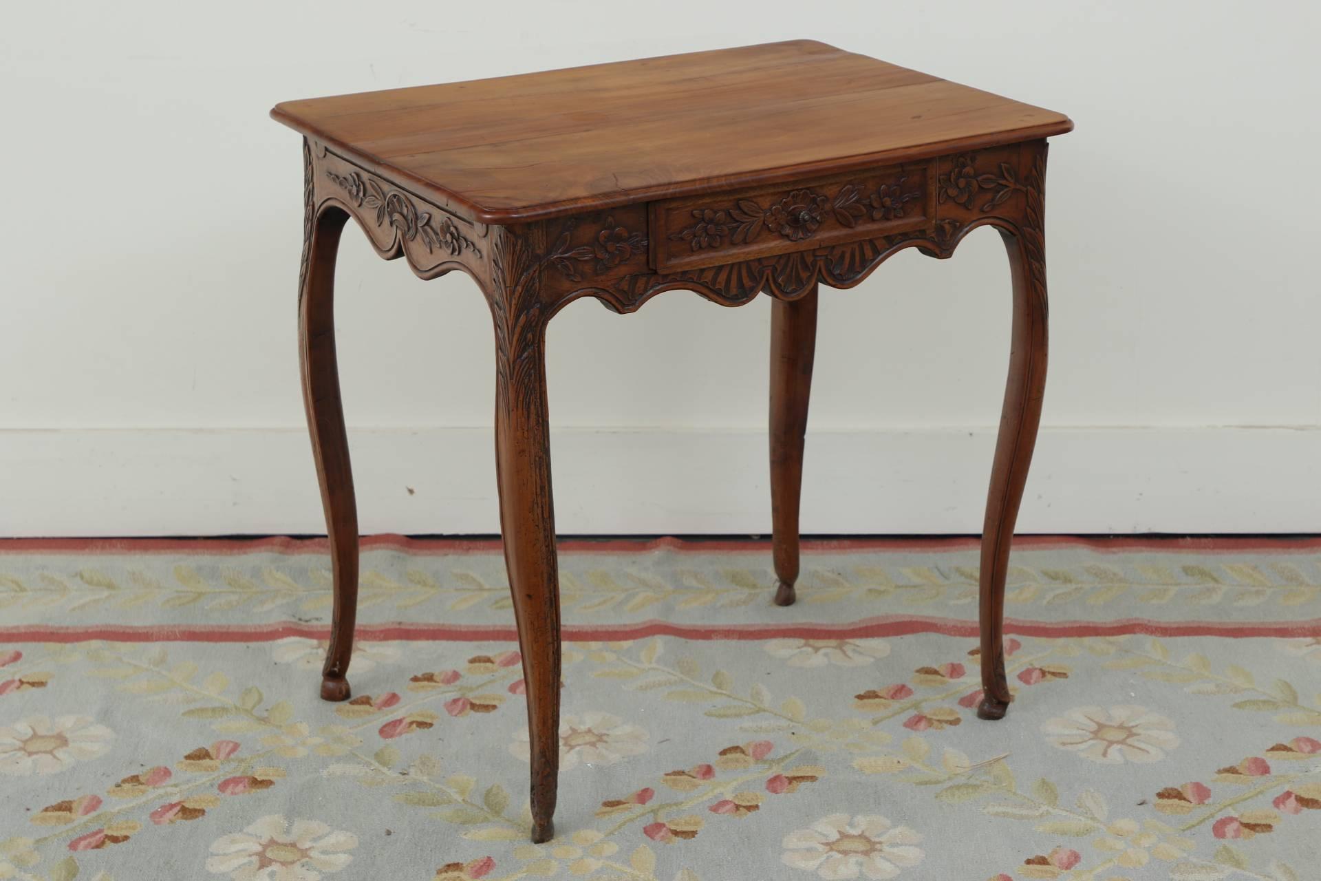 Louis XV Carved Walnut Side Table 3