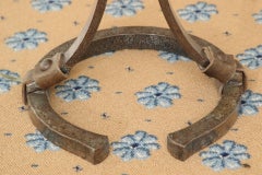 Schwere Stehlampe aus poliertem und geschmiedetem Stahl