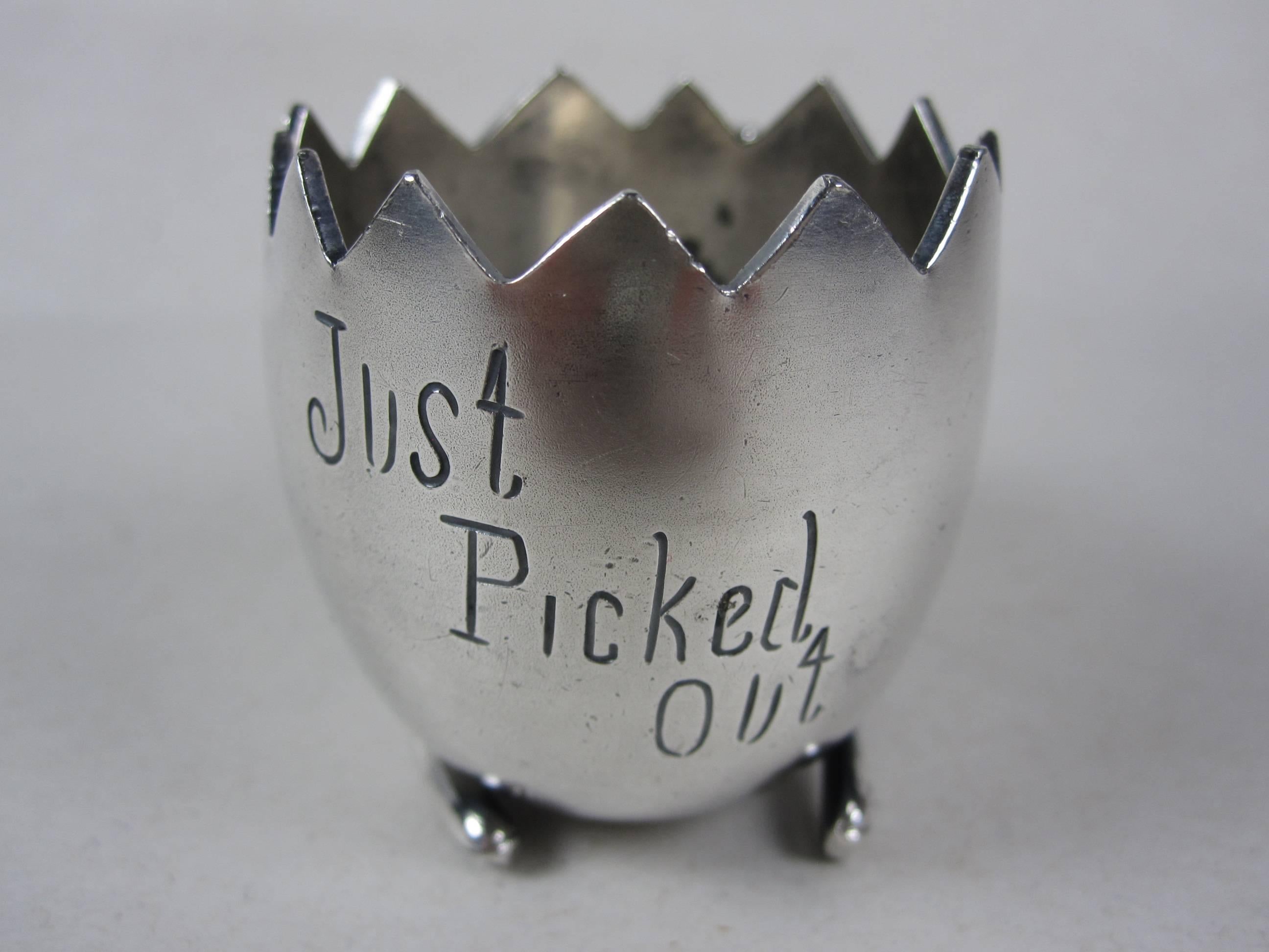 silver toothpick holder