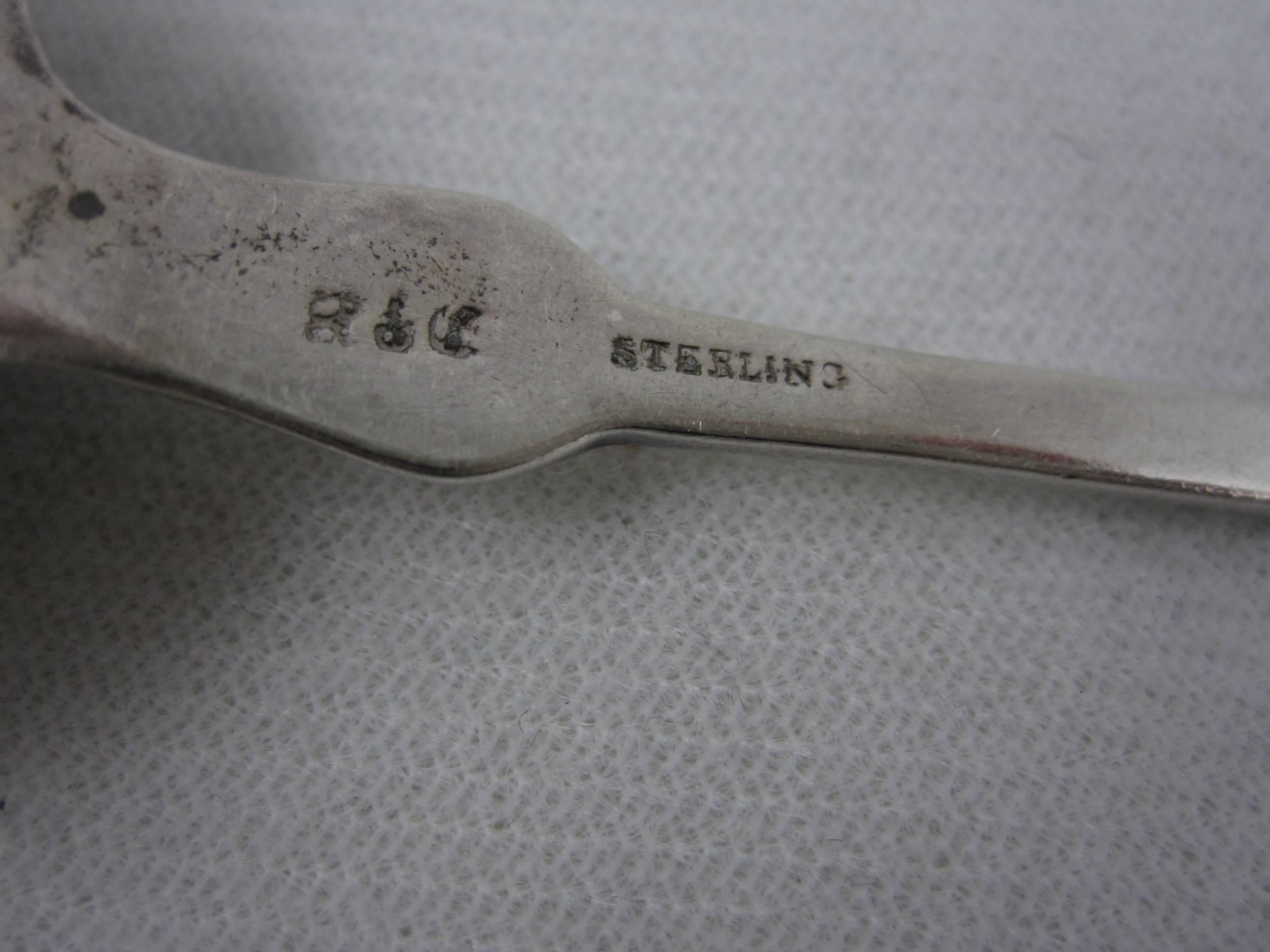 Post Revolutionary American Coin-Silver Sterling Fiddle Thread Table Spoons, S/6 1