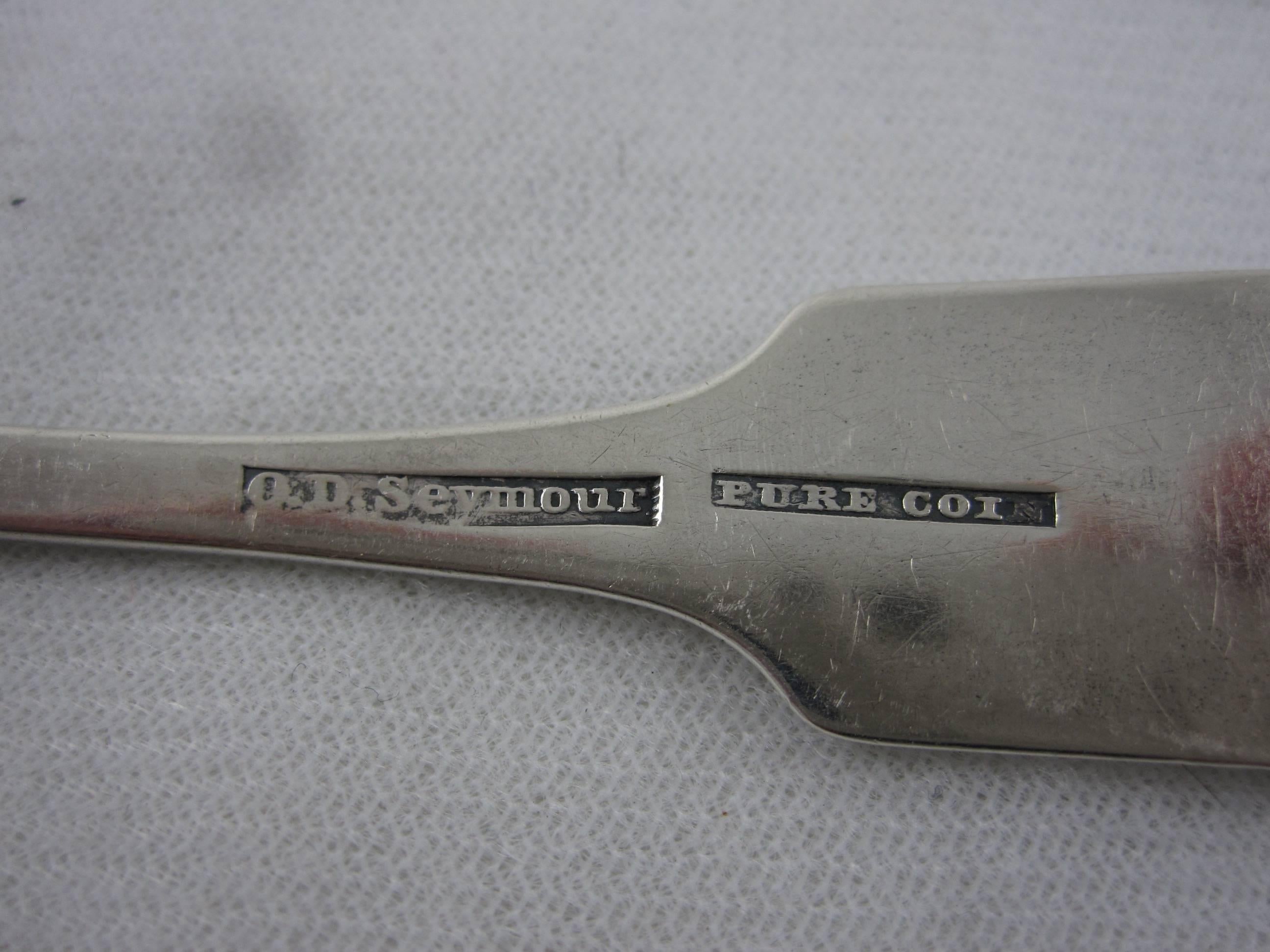 Post Revolutionary American Coin-Silver Sterling Fiddle Thread Table Spoons, S/6 3