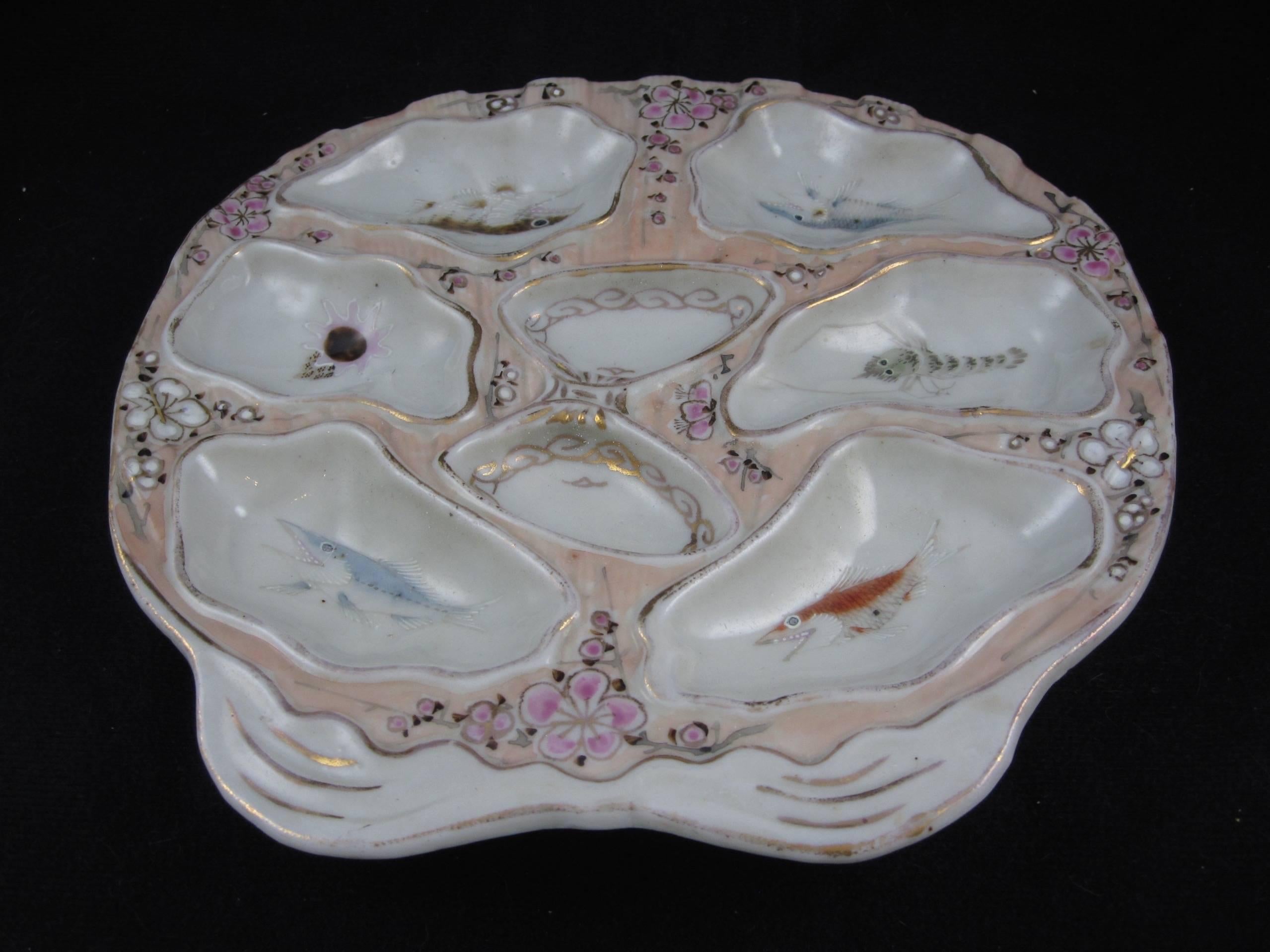 Aesthetic Movement Shell Shaped French Porcelain Oceanic Oyster Plate