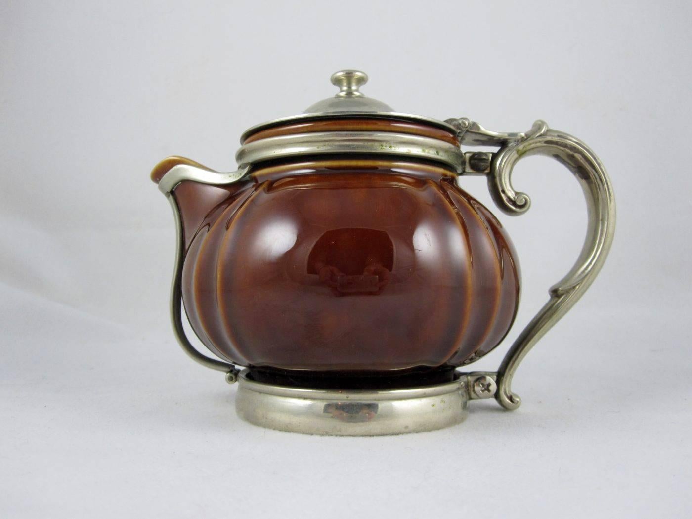 19th Century 1920s Silver Soldered Art Deco One Cup Hotel Teapot