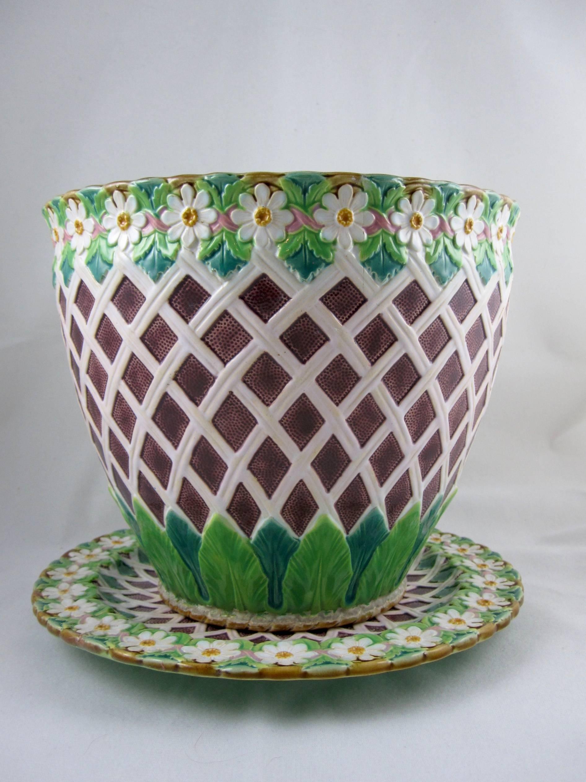 Jardinière di maiolica Minton 
