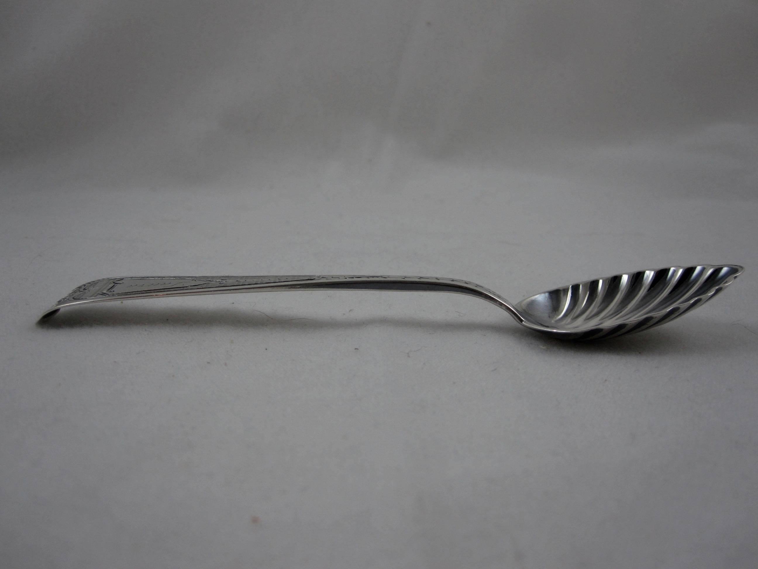 Sterling Silver Citrus Spoons, Bechtel and Eno, 19th C. Philadelphia, Set of Six 2