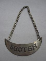 Sterling Silver Crescent Decanter Collars for Gin, Scotch & Rye, Blankinton & Co