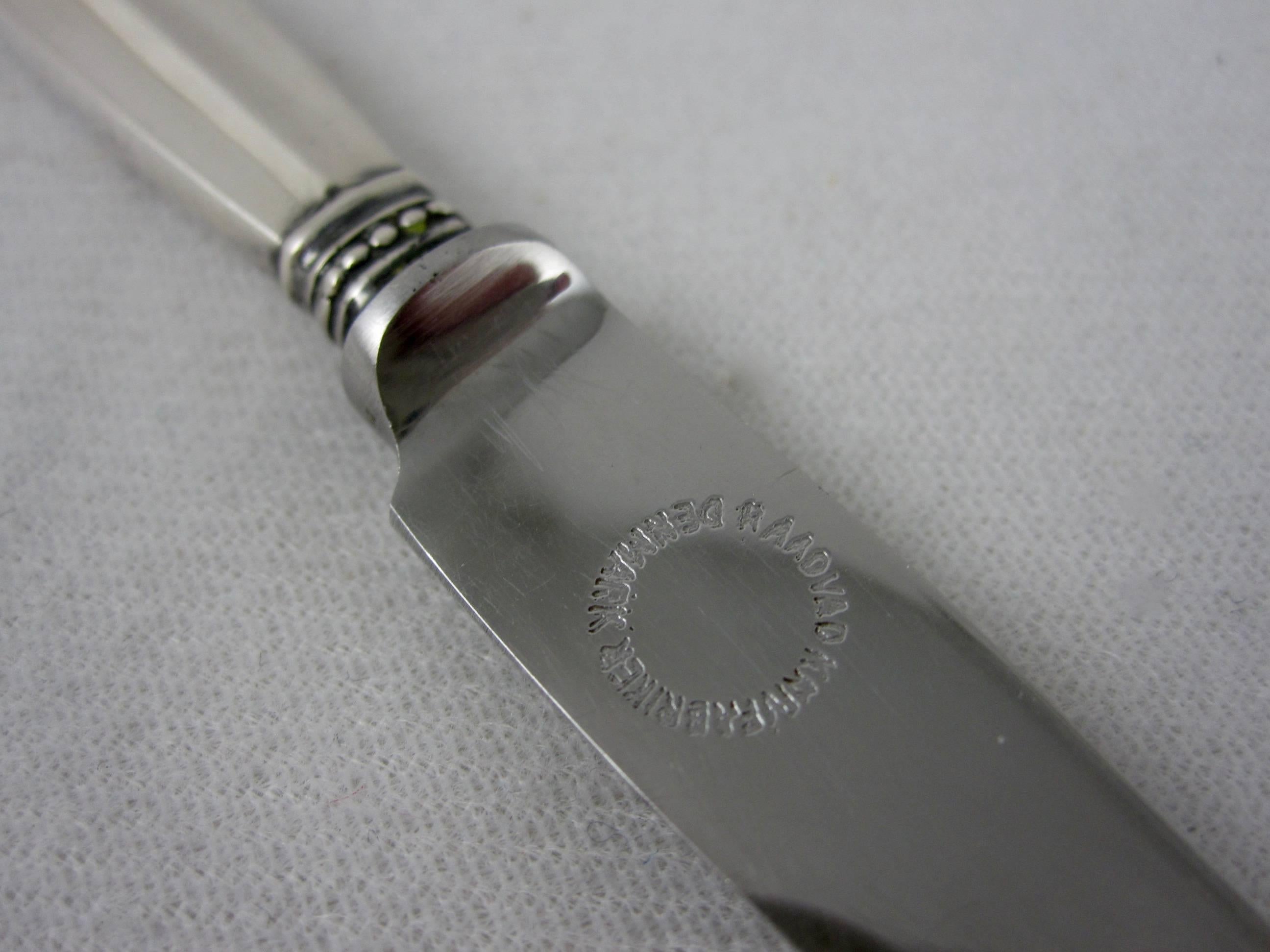 Georg Jensen Danish Sterling Silver Acanthus Pattern Small Spreader/Knife 1