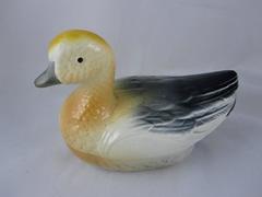 Vintage Mid-Century French Faïence Figural Duck Pâté Terrine