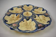 19th Century French Faïence Majolica Glazed Starfish Oyster Plate