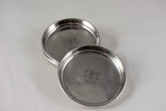 Chester Yacht Club Sterling Silver Bridge Game Personal Ashtrays, Set of Four