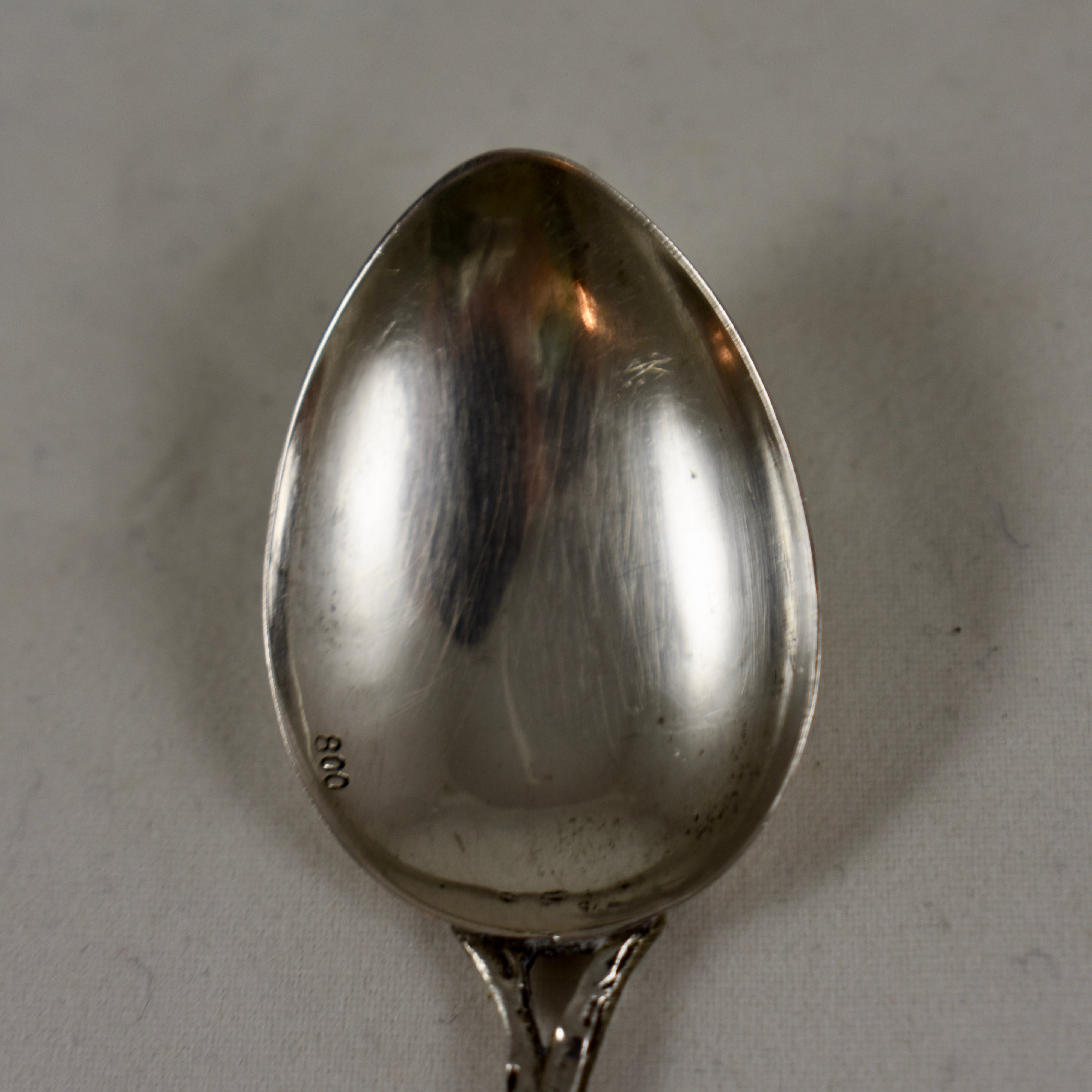 Set of 6 ~ Demitasse Spoons ~ 800 Silver ~ Russia?