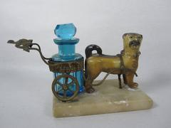 Grand Tour Pug Dog and Ormolu Cart Scent Stand