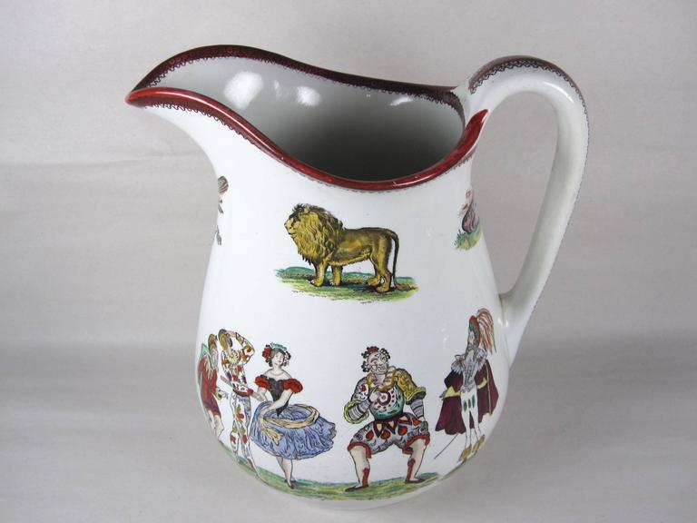 English Staffordshire Ironstone Elsmore and Forster Harlequin Theater