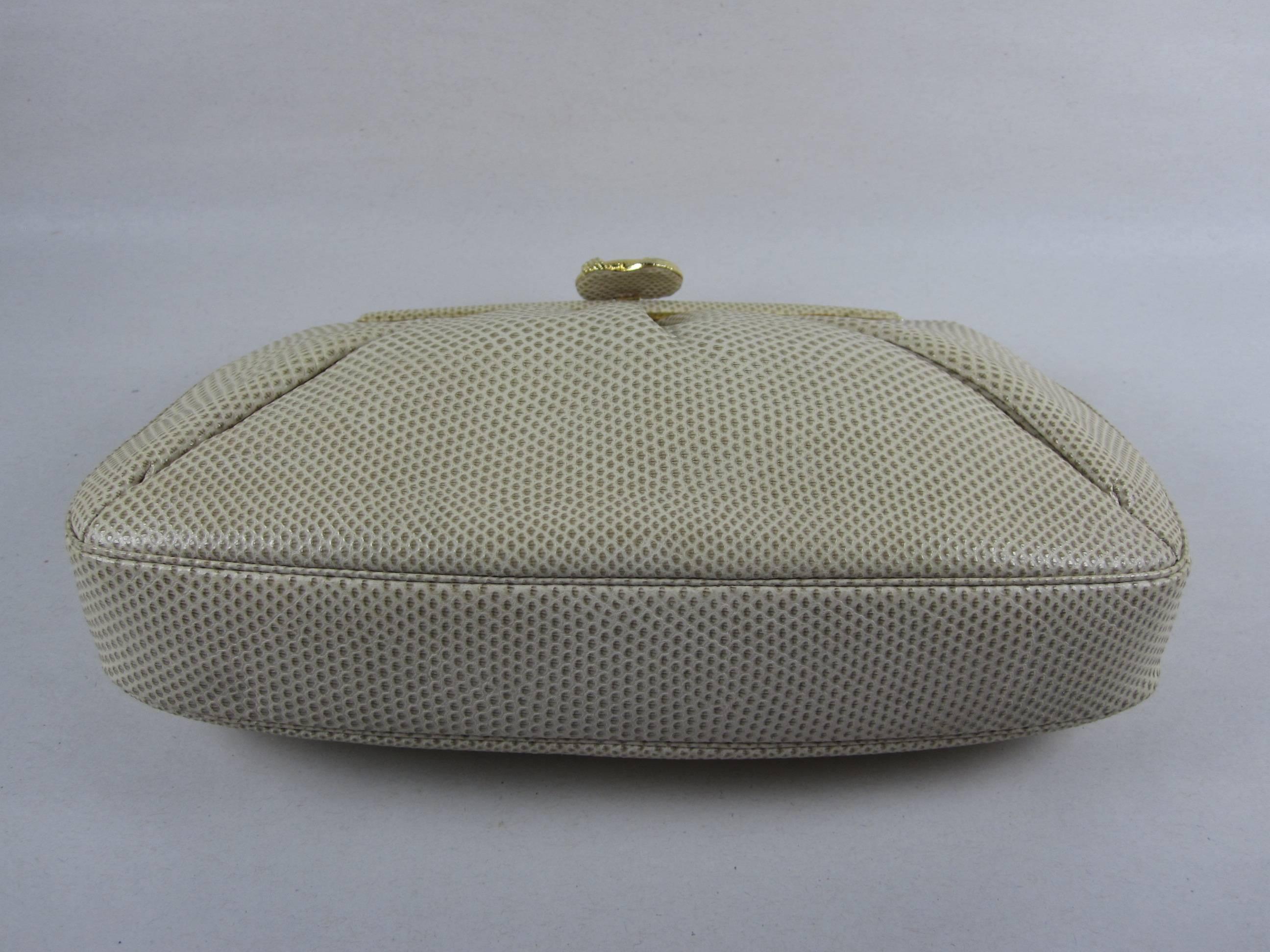 American  Judith Leiber Vintage Taupe Lizard Evening Bag with Original Dust Bag and Box  For Sale