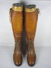 Edwardian English Equestrian Riding Boots with Original Wooden Trees