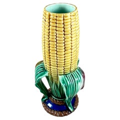 Wedgwood Aesthetic Movement Majolica Corn On The Cob Posy Vase
