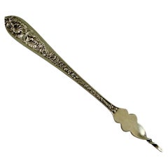 1930s Stieff Sterling Silver Corsage Repoussé Pattern Butter Pick