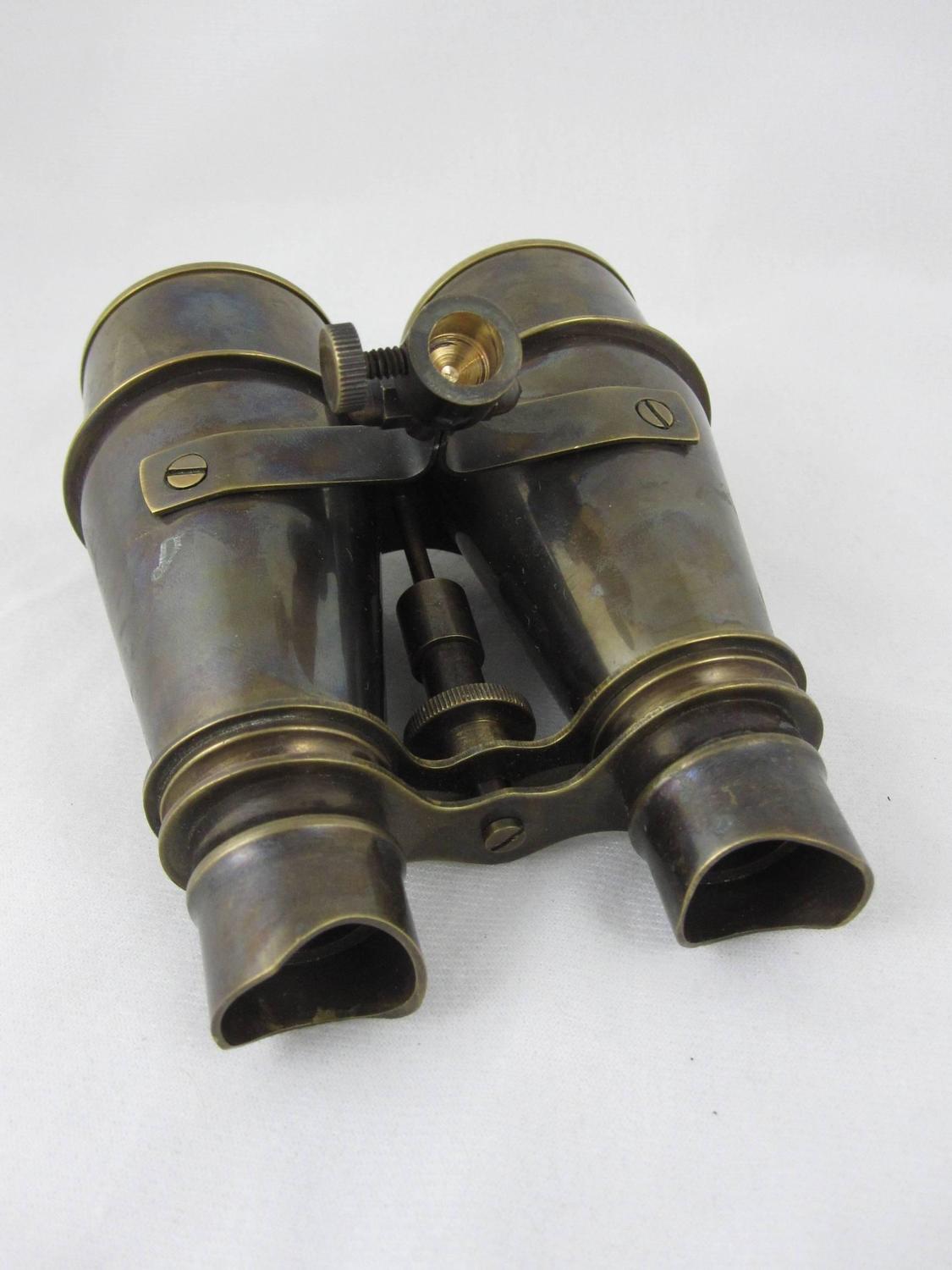 Brass Jute Binoculars 2 Tone