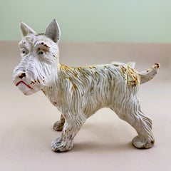 'Naughty Scottie' Vintage White Scottish Terrier Cast Iron Doorstop