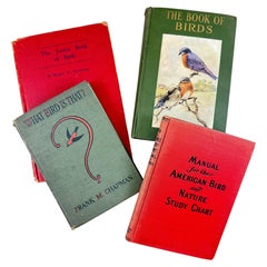 Antique American Bird Study Nature Books, 1909-1935, a Group of Four