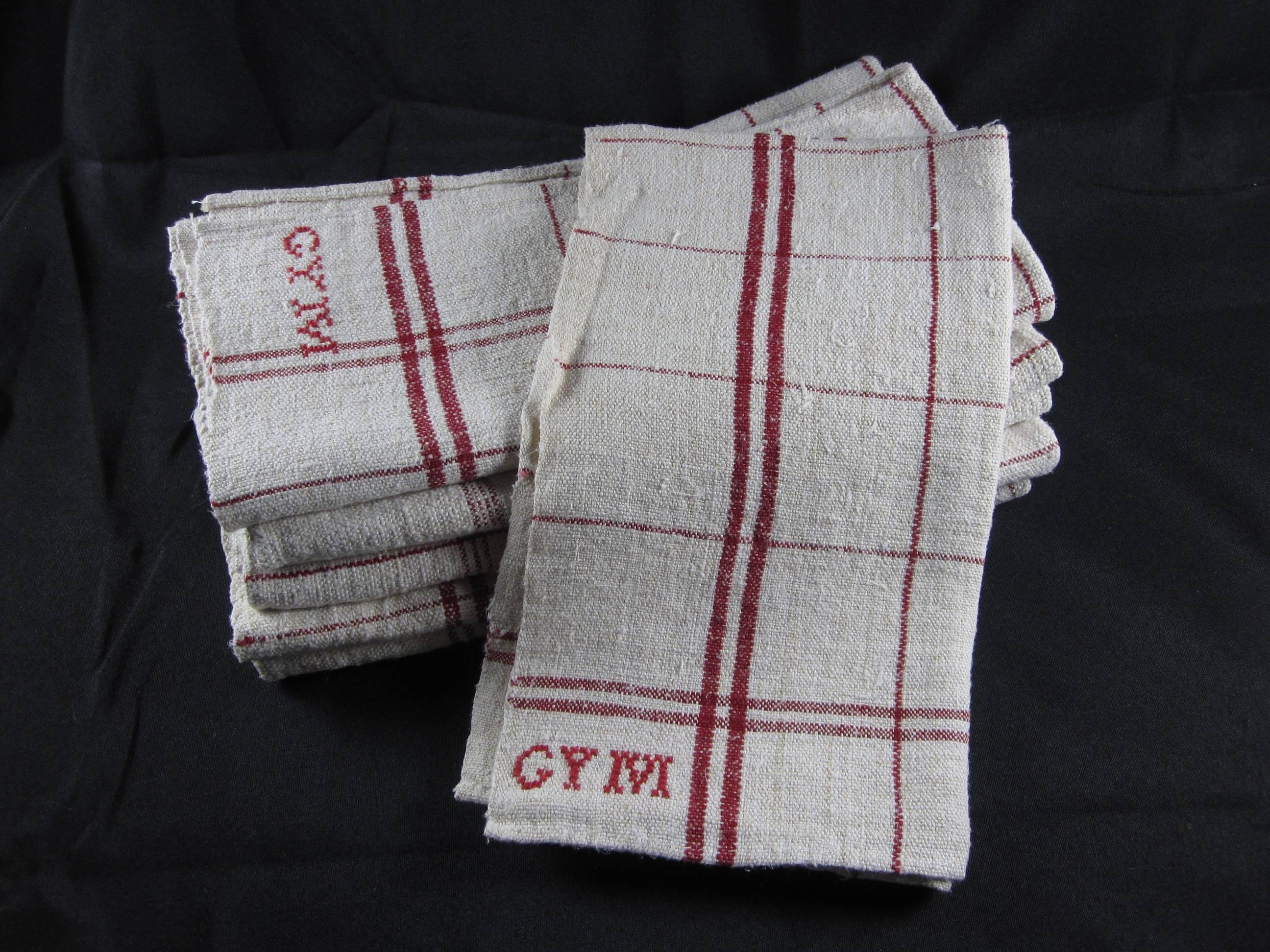 embroidered linen hand towels