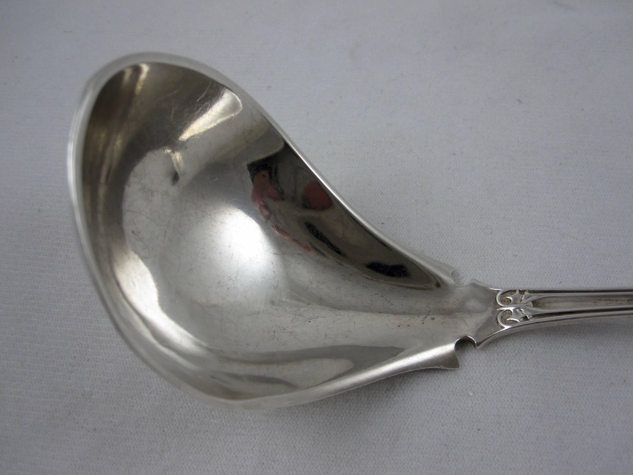 American 19th Century Sterling Silver Soup or Oyster Stew Ladle Ball Black & Co. New York For Sale