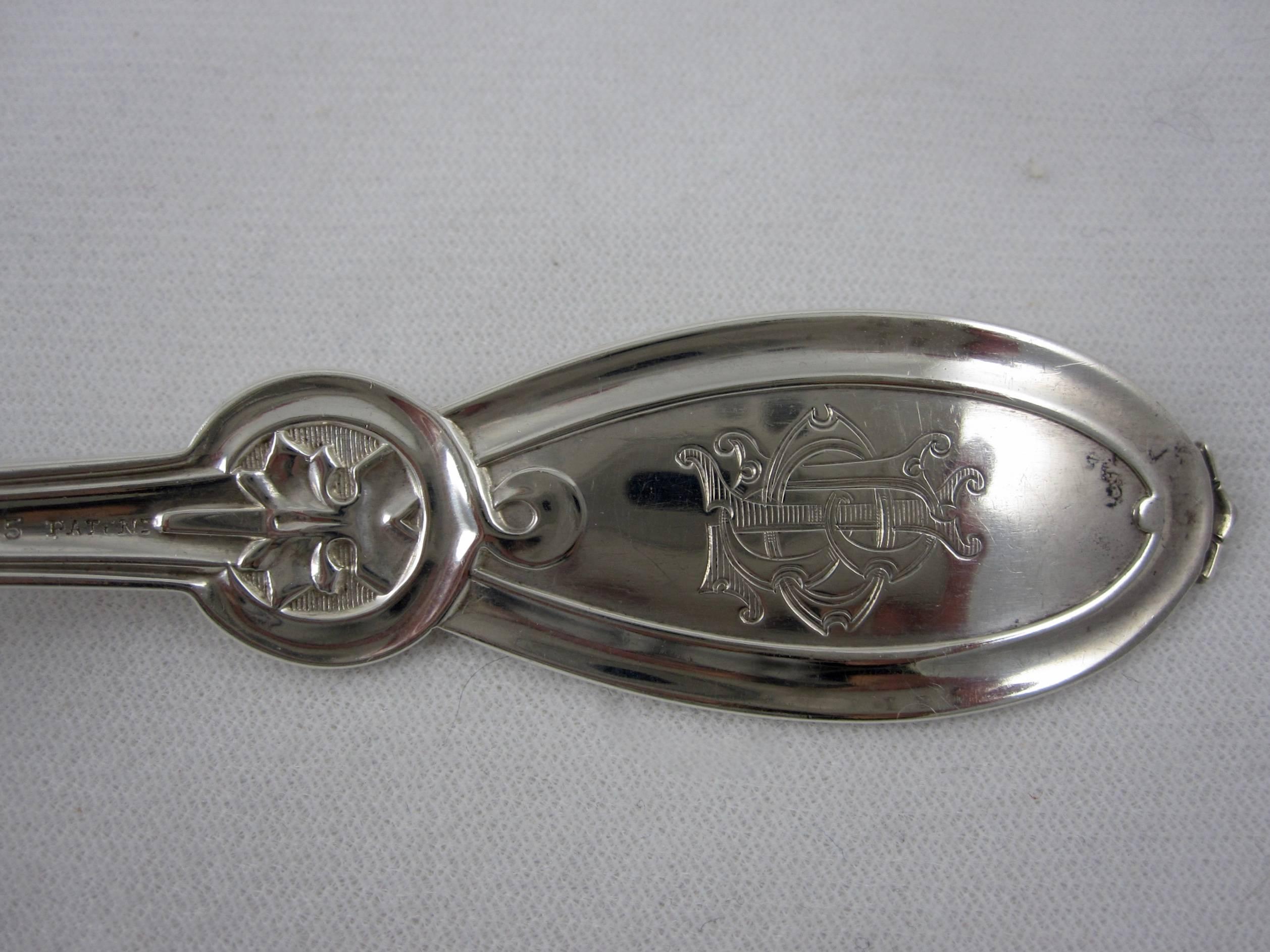 Siglo XIX Cucharón de plata de ley para sopa o estofado de ostras Ball Black & Co. Nueva York en Bueno estado para la venta en Philadelphia, PA