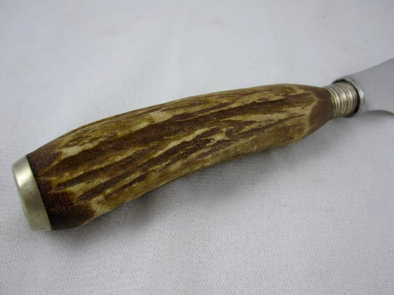 Harrison Bros and Howson Sheffield England Antler Handled Steak Knives