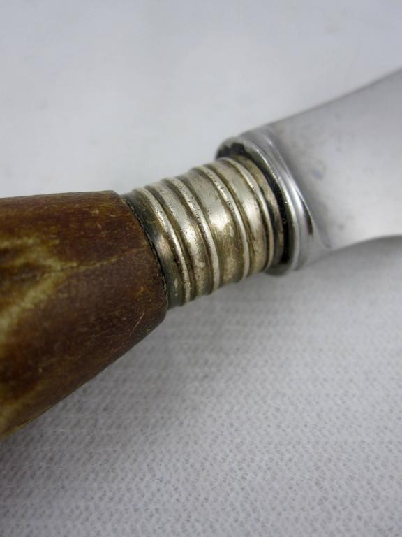 Harrison Bros and Howson Sheffield England Antler Handled Steak Knives